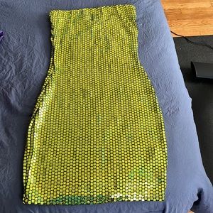 Fashion Nova metallic sequined staples dress size XS